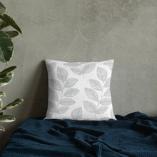 Load image into Gallery viewer, Gray Leaves Pillow