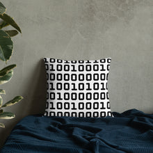 Load image into Gallery viewer, Code Black And White Modern Pillow