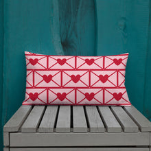 Load image into Gallery viewer, Love Letters Red Print Pillow
