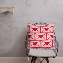Load image into Gallery viewer, Love Letters Red Print Pillow