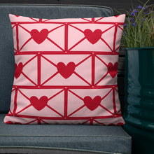 Load image into Gallery viewer, Love Letters Red Print Pillow