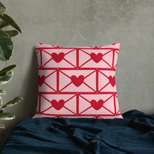 Load image into Gallery viewer, Love Letters Red Print Pillow