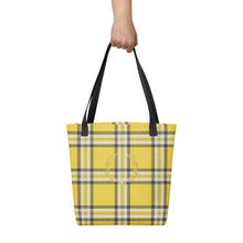Load image into Gallery viewer, ROYAL GOLD TARTAN PLAID Tote bag