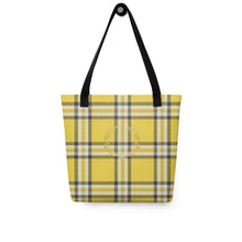 Load image into Gallery viewer, ROYAL GOLD TARTAN PLAID Tote bag