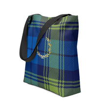 Load image into Gallery viewer, ROYAL BLUE TARTAN PLAID Tote bag