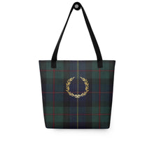 Load image into Gallery viewer, ROYAL NAVY TARTAN PLAID Tote bag
