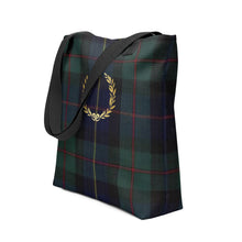 Load image into Gallery viewer, ROYAL NAVY TARTAN PLAID Tote bag