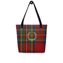 Load image into Gallery viewer, ROYAL RED TARTAN PLAID Tote bag