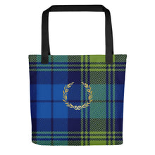 Load image into Gallery viewer, ROYAL BLUE TARTAN PLAID Tote bag