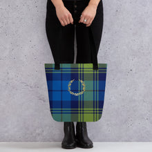 Load image into Gallery viewer, ROYAL BLUE TARTAN PLAID Tote bag