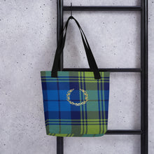 Load image into Gallery viewer, ROYAL BLUE TARTAN PLAID Tote bag