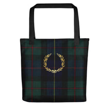 Load image into Gallery viewer, ROYAL NAVY TARTAN PLAID Tote bag