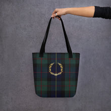 Load image into Gallery viewer, ROYAL NAVY TARTAN PLAID Tote bag