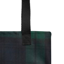 Load image into Gallery viewer, ROYAL GREEN TARTAN PLAID Tote bag