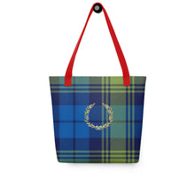 Load image into Gallery viewer, ROYAL BLUE TARTAN PLAID Tote bag