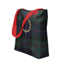 Load image into Gallery viewer, ROYAL NAVY TARTAN PLAID Tote bag