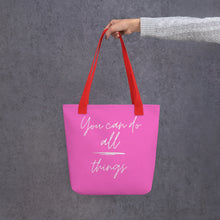 Load image into Gallery viewer, YOU CAN DO ALL THINGS Tote bag