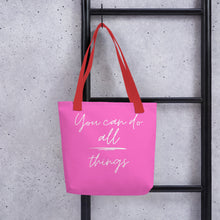 Load image into Gallery viewer, YOU CAN DO ALL THINGS Tote bag