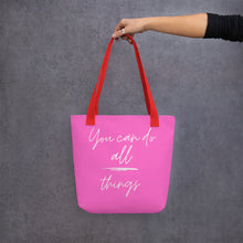 Load image into Gallery viewer, YOU CAN DO ALL THINGS Tote bag