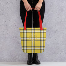 Load image into Gallery viewer, ROYAL GOLD TARTAN PLAID Tote bag