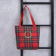 Load image into Gallery viewer, RED PLAID Tote bag