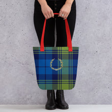 Load image into Gallery viewer, ROYAL BLUE TARTAN PLAID Tote bag