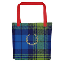 Load image into Gallery viewer, ROYAL BLUE TARTAN PLAID Tote bag