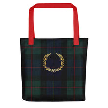 Load image into Gallery viewer, ROYAL NAVY TARTAN PLAID Tote bag