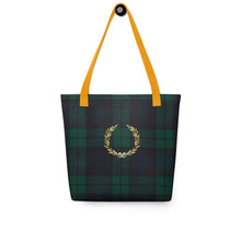 Load image into Gallery viewer, ROYAL GREEN TARTAN PLAID Tote bag
