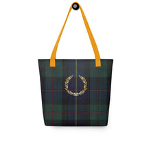 Load image into Gallery viewer, ROYAL NAVY TARTAN PLAID Tote bag