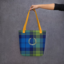 Load image into Gallery viewer, ROYAL BLUE TARTAN PLAID Tote bag