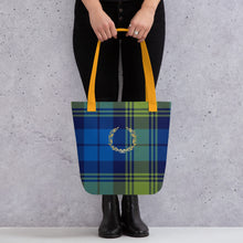 Load image into Gallery viewer, ROYAL BLUE TARTAN PLAID Tote bag