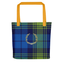 Load image into Gallery viewer, ROYAL BLUE TARTAN PLAID Tote bag