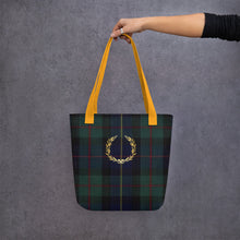 Load image into Gallery viewer, ROYAL NAVY TARTAN PLAID Tote bag