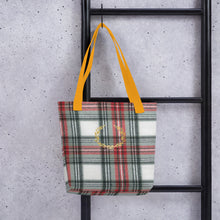 Load image into Gallery viewer, ROYAL WHITE TARTAN PLAID Tote bag