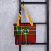 Load image into Gallery viewer, ROYAL RED TARTAN PLAID Tote bag