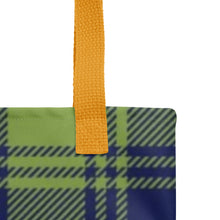 Load image into Gallery viewer, ROYAL BLUE TARTAN PLAID Tote bag