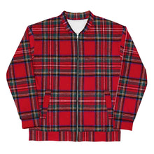 Load image into Gallery viewer, RED TARTAN PLAID Unisex Bomber Jacket