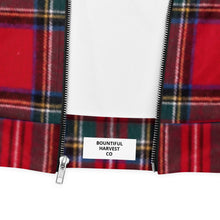 Load image into Gallery viewer, RED TARTAN PLAID Unisex Bomber Jacket