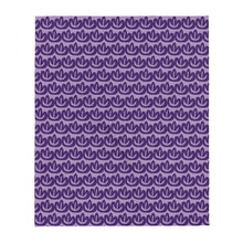 Load image into Gallery viewer, MODERN PURPLE FLORAL Throw Blanket