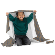 Load image into Gallery viewer, ROYAL GOLD & SLATE Throw Blanket