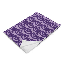 Load image into Gallery viewer, MODERN PURPLE FLORAL Throw Blanket
