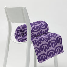 Load image into Gallery viewer, MODERN PURPLE FLORAL Throw Blanket