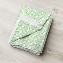 Load image into Gallery viewer, GEO GREEN Throw Blanket
