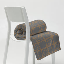 Load image into Gallery viewer, ROYAL GOLD & SLATE Throw Blanket