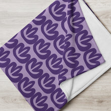 Load image into Gallery viewer, MODERN PURPLE FLORAL Throw Blanket