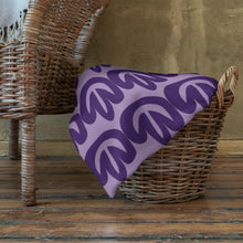 Load image into Gallery viewer, MODERN PURPLE FLORAL Throw Blanket