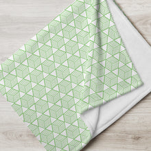 Load image into Gallery viewer, GEO GREEN Throw Blanket