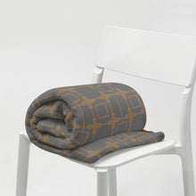 Load image into Gallery viewer, ROYAL GOLD & SLATE Throw Blanket