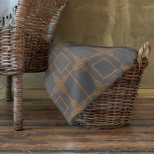 Load image into Gallery viewer, ROYAL GOLD & SLATE Throw Blanket